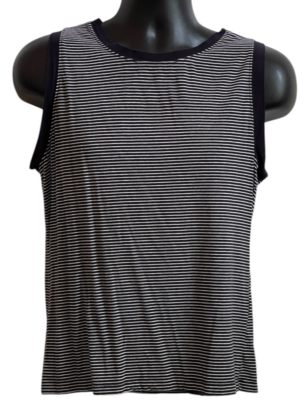 Banana Republic Striped Tank Top Navy White Sleeveless Blouse M